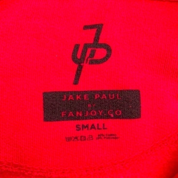 JAKE PAUL | Unisex Size Small Pinkish Red Hooded Sweatshirt - Picture 2 of 6